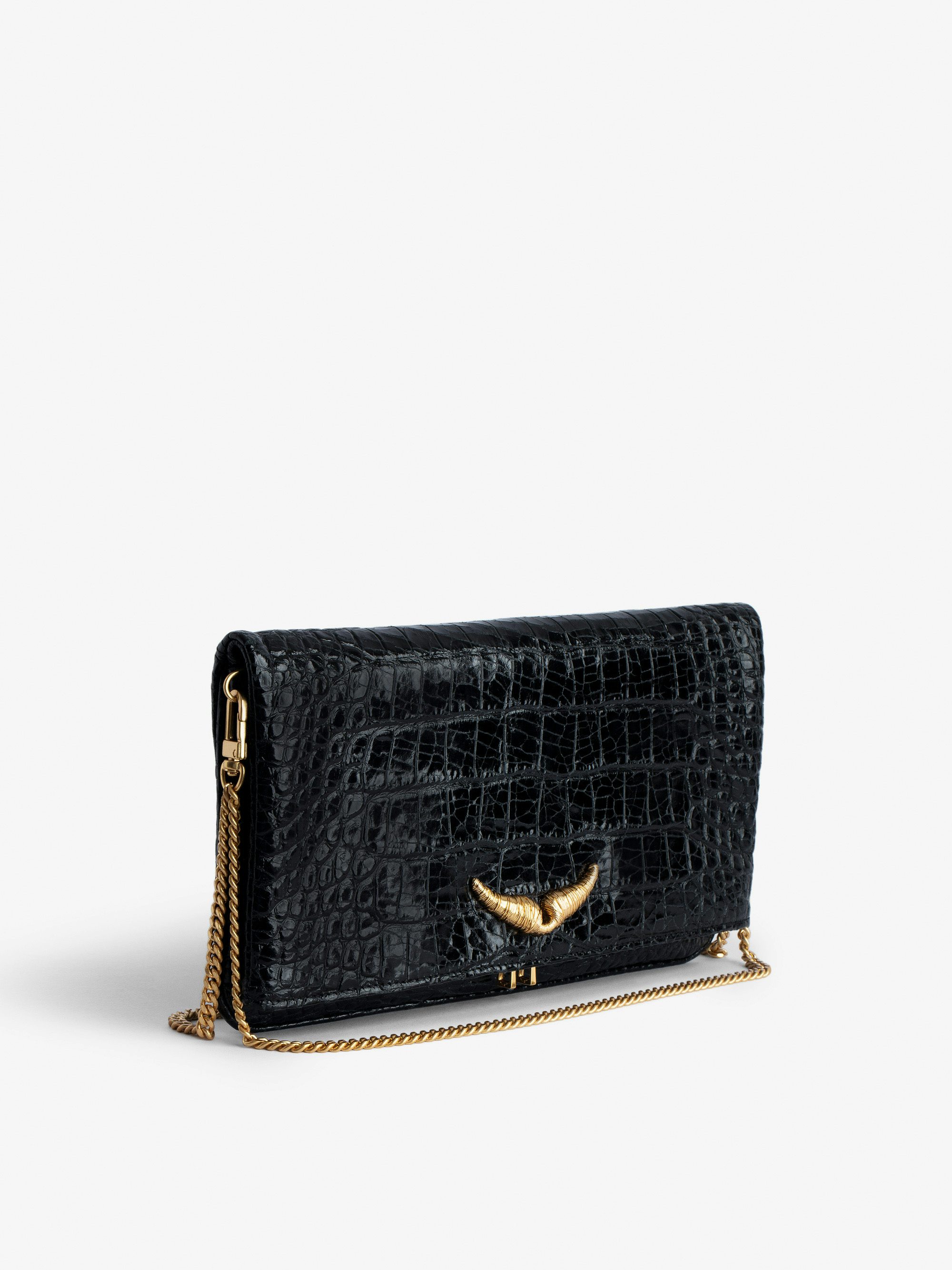 Rock Goossens Embossed Clutch - Zadig&Voltaire has called upon the expertise of the art house GOOSSENS to highlight its emblematic wings on its iconic bag: the ROCK clutch.